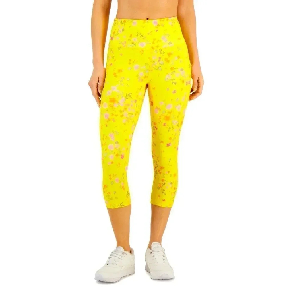 Active Cropped Yellow PancyLemon Leggings BRAND NEW WITHTAGS